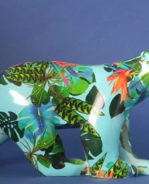 Ours blanc Tropical pattern