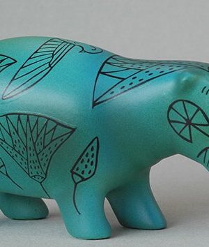 Hippopotame en faïence
