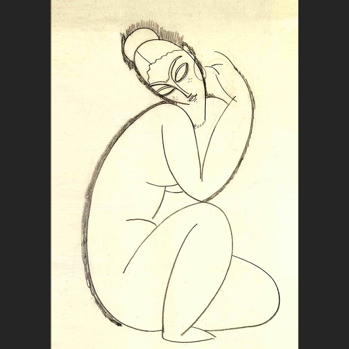 Nude female sitting - Image 2